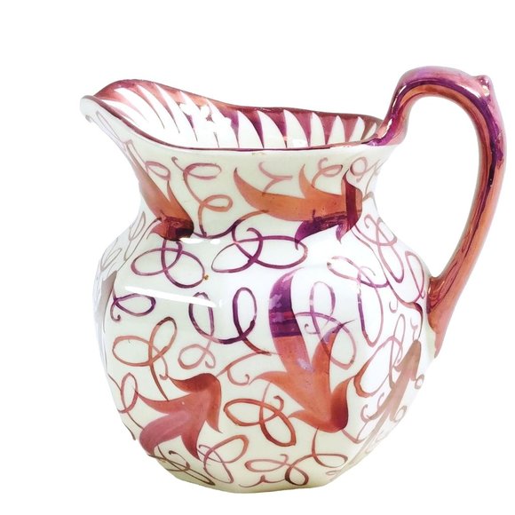 Wedgwood Creamer Pitcher  Purple Leaves Scroll Design Signed Numbered 4" - Picture 7 of 9